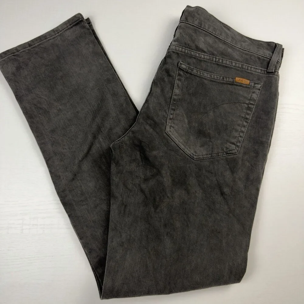 Joe’s Jeans Straight Narrow Stretch Mens 36x32 Black Faded Denim Cotton Blend